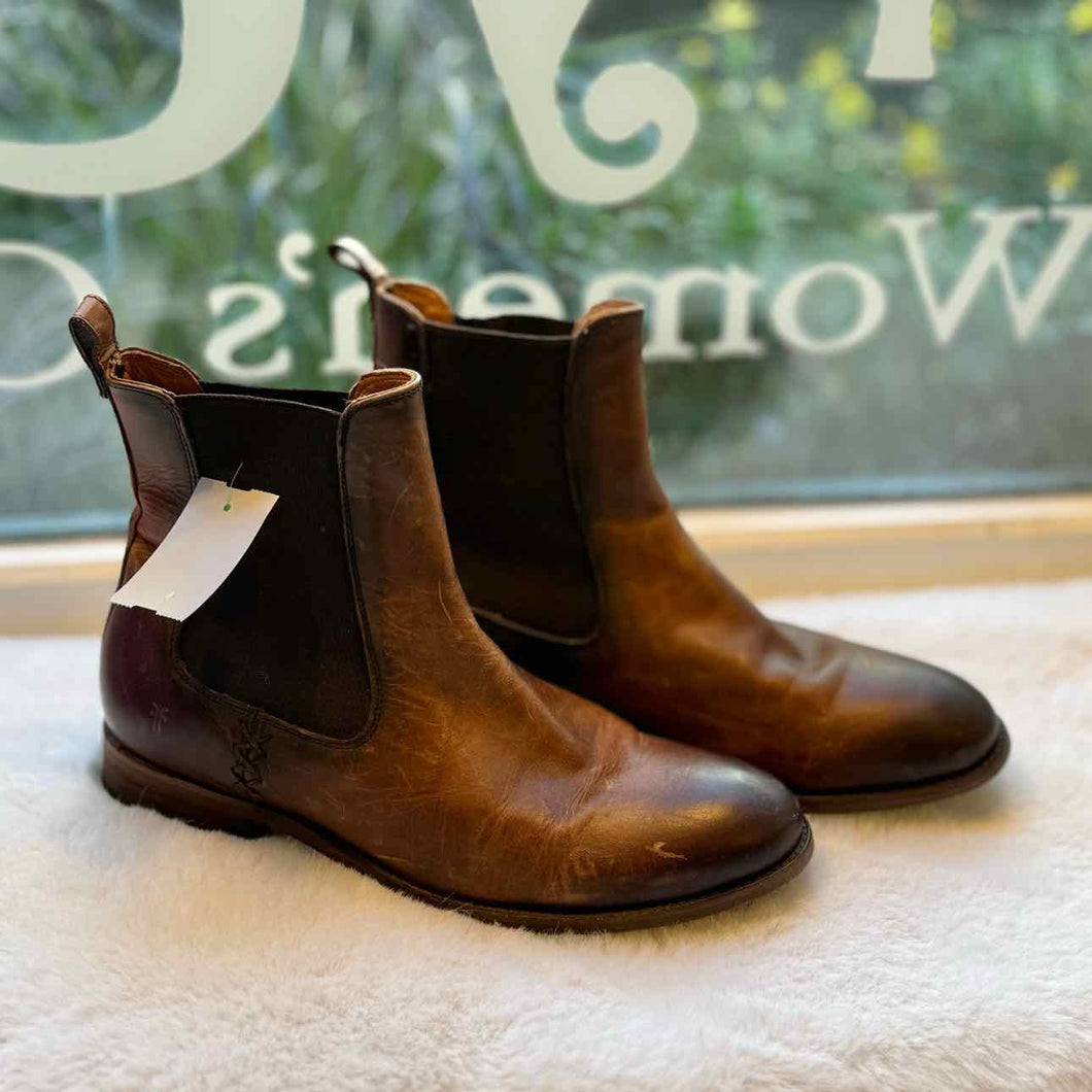 Frye Size 10 Cognac Pre-Owned Boots- Ladies