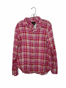 J Crew Size 12 Pink Plaid Pre-Owned Shirt- Ladies