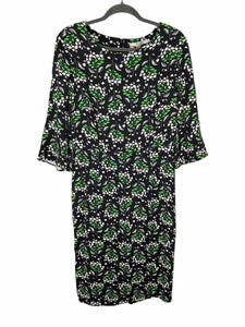 Boden Size 10 Grey Print Pre-Owned Dress- Ladies