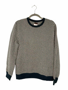 J Crew Size Medium Green Print Pre-Owned Sweater- Ladies