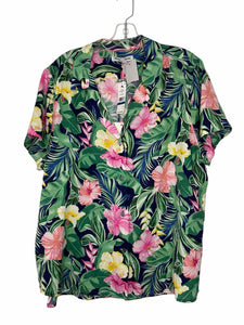 Tommy Bahama Size X-Large Green Print New w/ Tags Shirt- Ladies