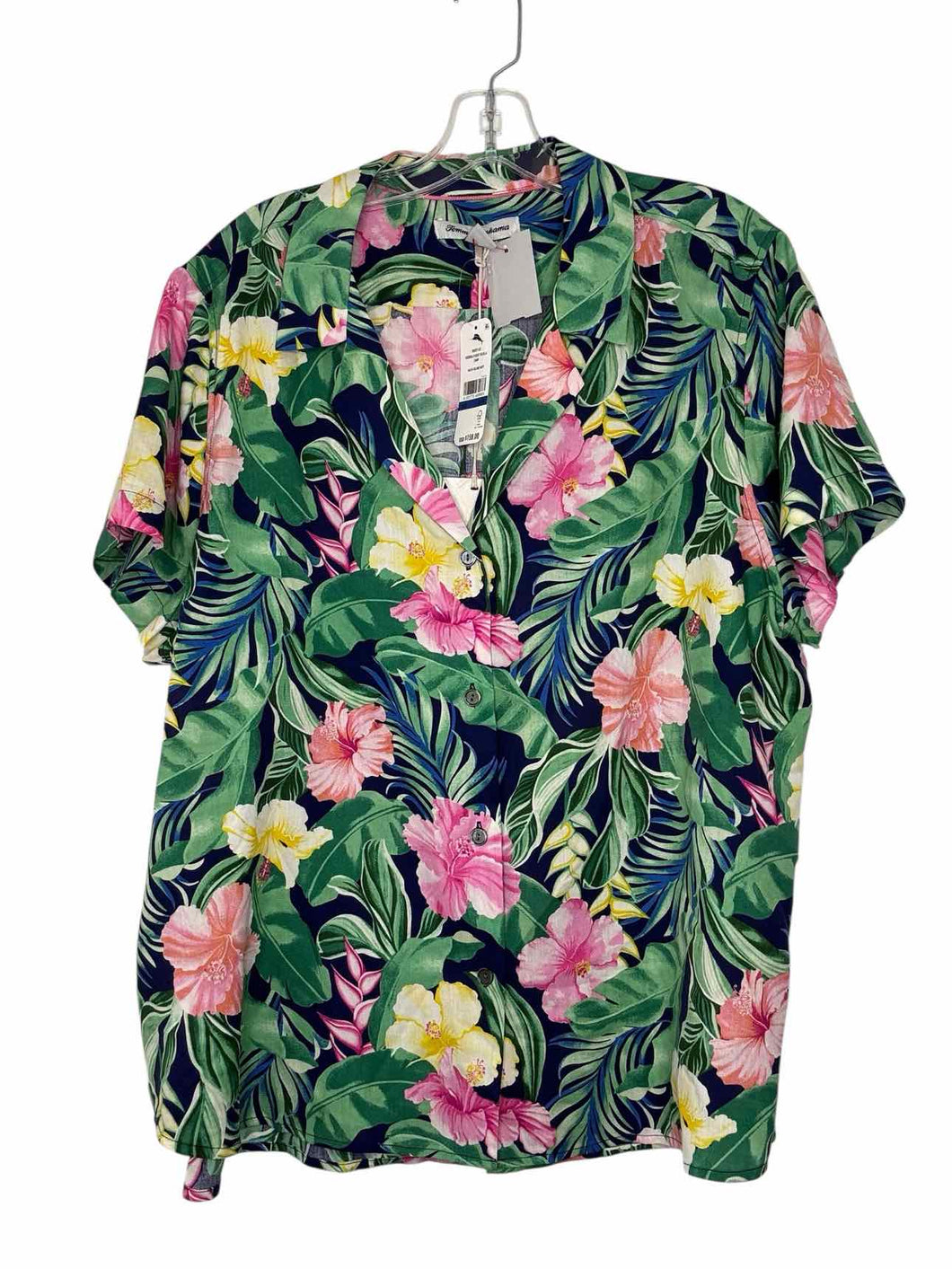 Tommy Bahama Size X-Large Green Print New w/ Tags Shirt- Ladies