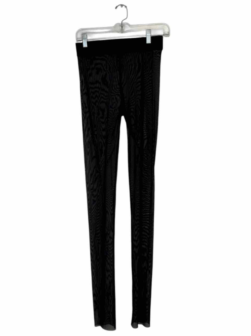 Free People Size Small Black Pre-Owned Leggings- Ladies