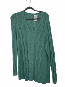 J Jill Size XL Green Pre-Owned Sweater- Ladies