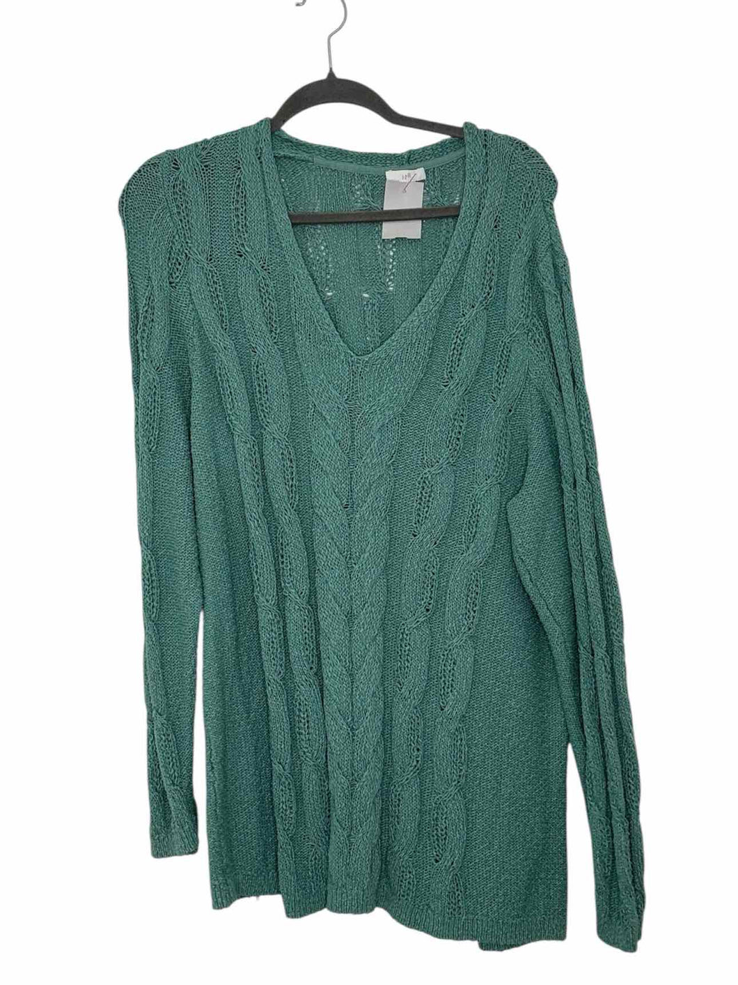J Jill Size XL Green Pre-Owned Sweater- Ladies