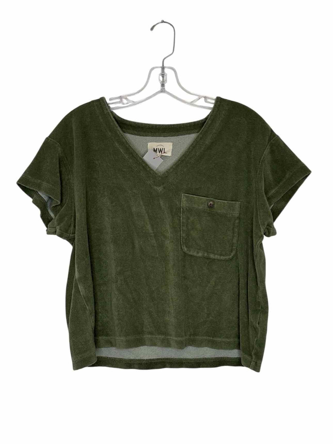 Madewell Size Small Green Pre-Owned Top- Ladies