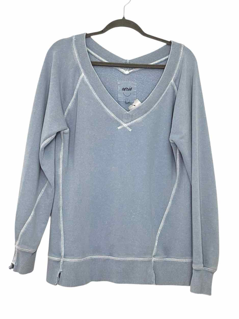 Aerie Size X- Small Blue Pre-Owned Sweatshirt- Ladies