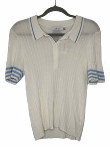 Greylin Size Large White Pre-Owned Shirt- Ladies
