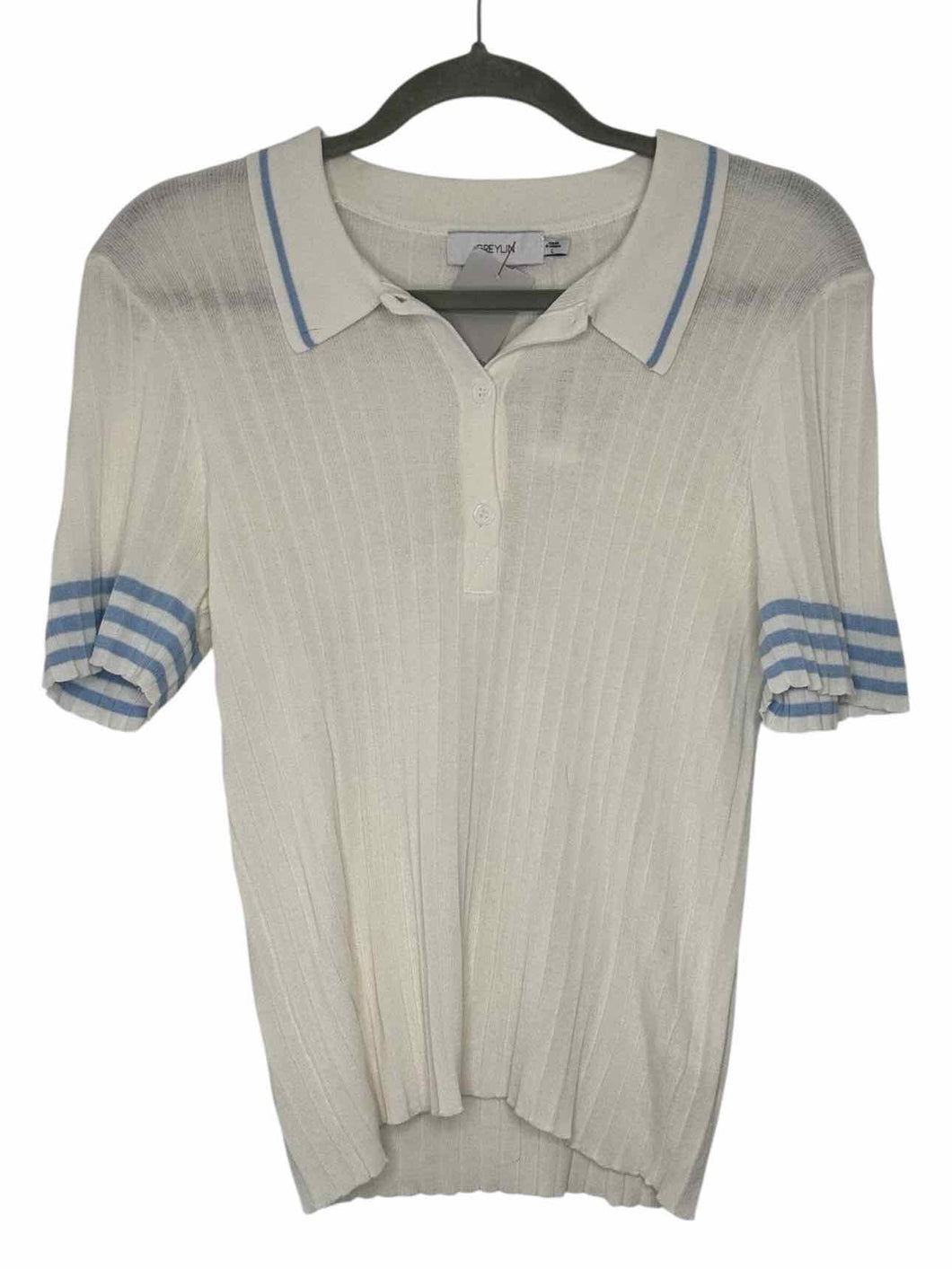 Greylin Size Large White Pre-Owned Shirt- Ladies