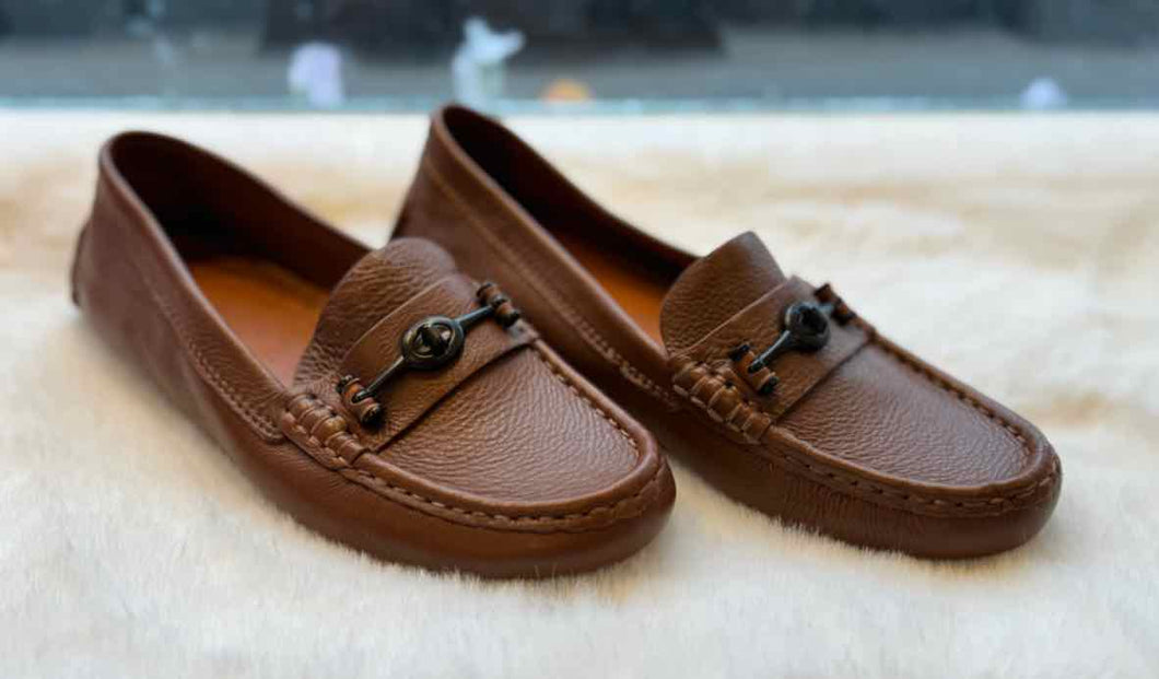 Coach Size 8 Brown Loafer Footwear- NWOB Shoes- Ladies