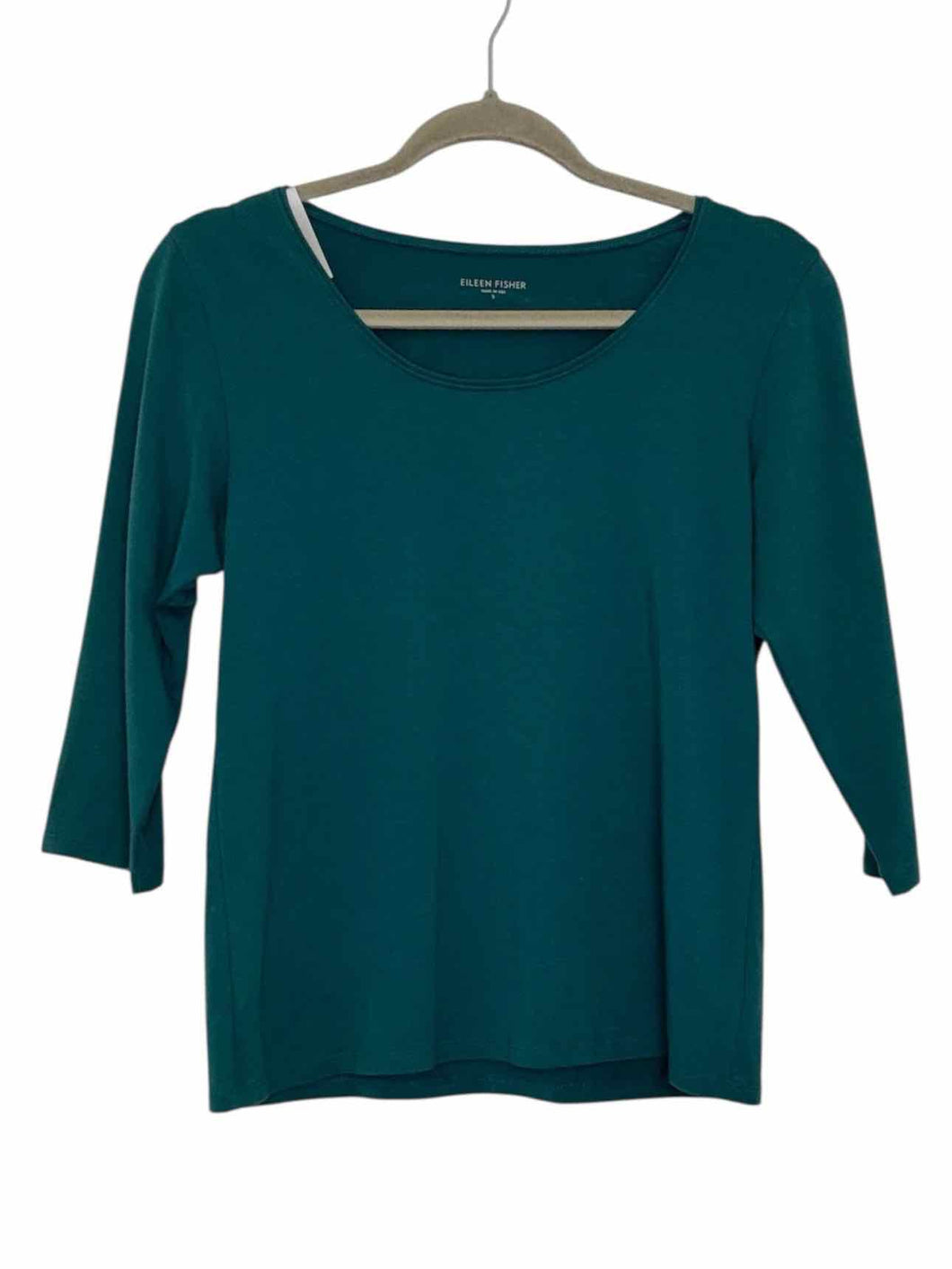 Eileen Fisher Size Small Teal Pre-Owned T-Shirt- Ladies