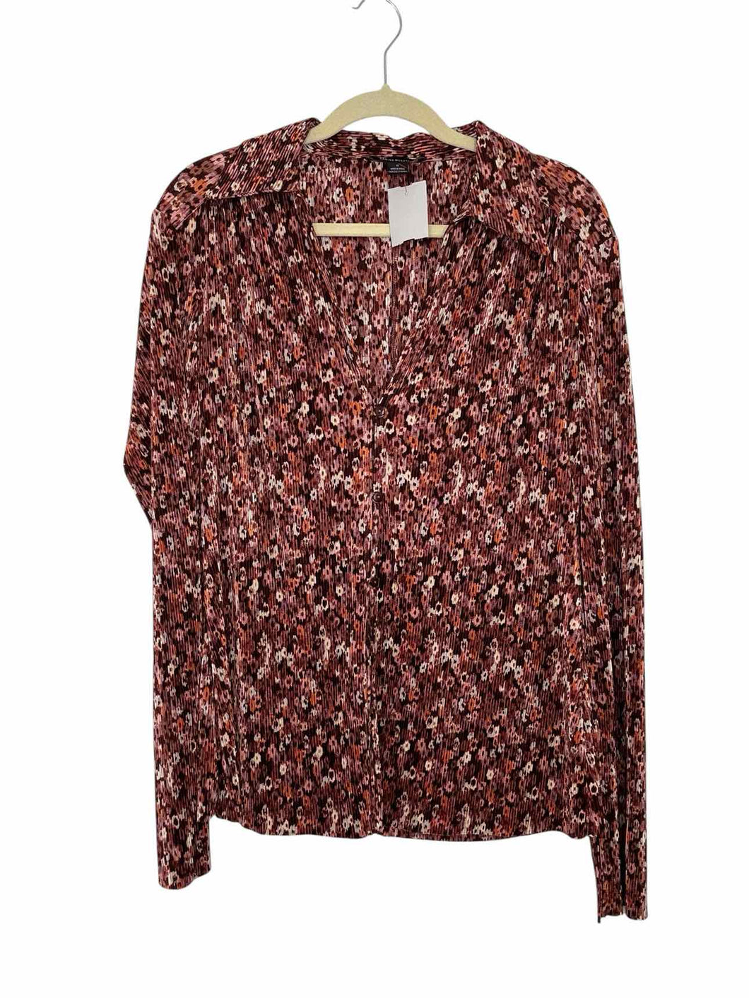 Size Small Rust Print Pre-Owned Blouse- Ladies