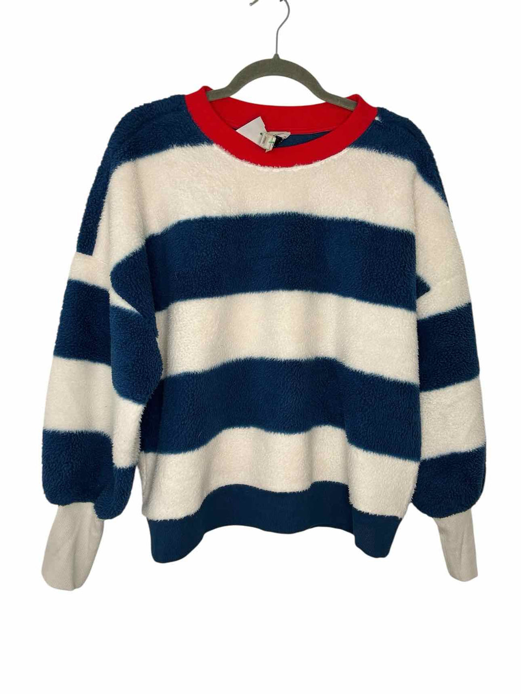 Maeve Size X- Small Blue Stripe Pre-Owned Fleece- Ladies