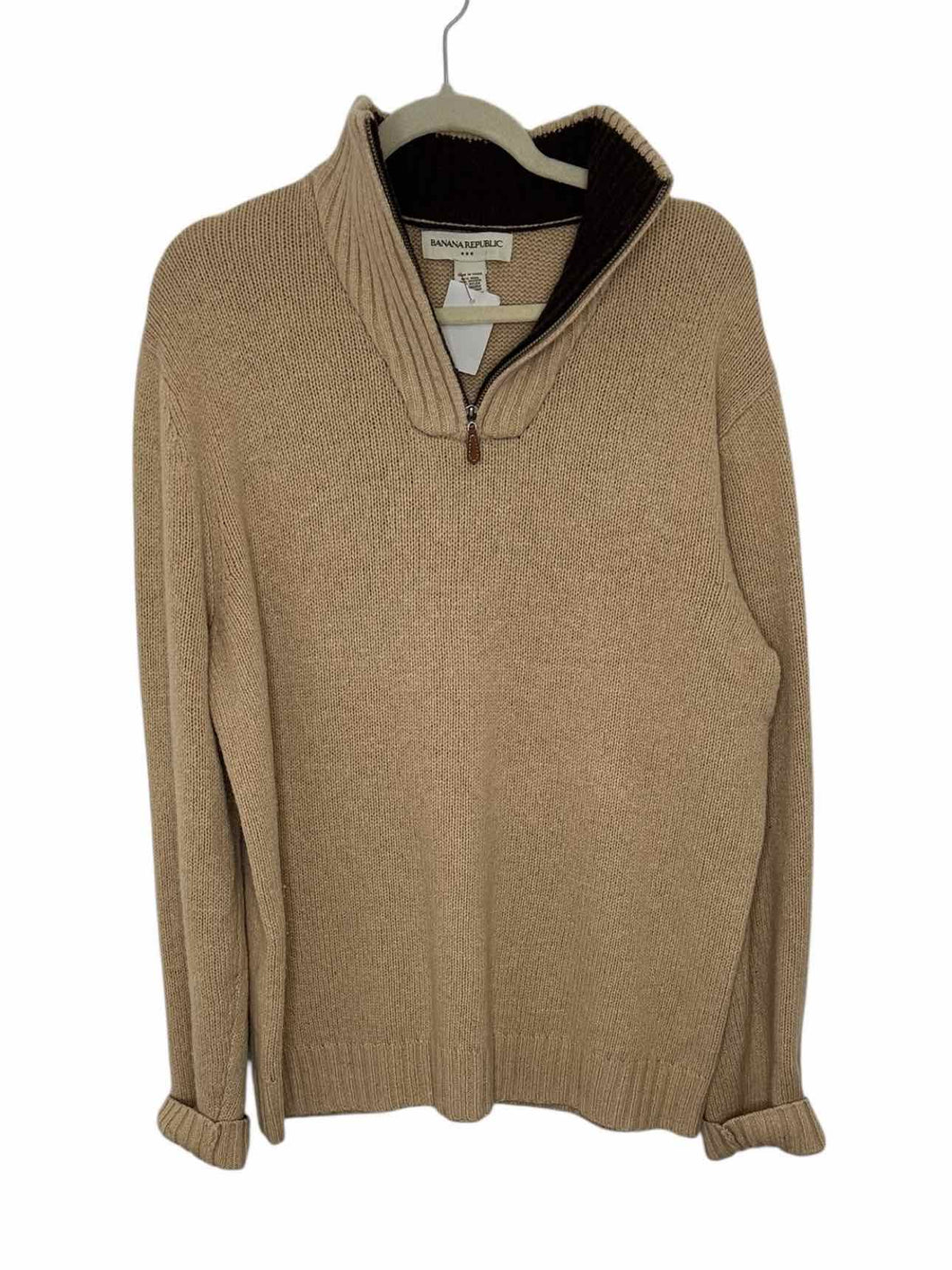Banana Republic Size L Tan Pre-Owned Sweater- Mens
