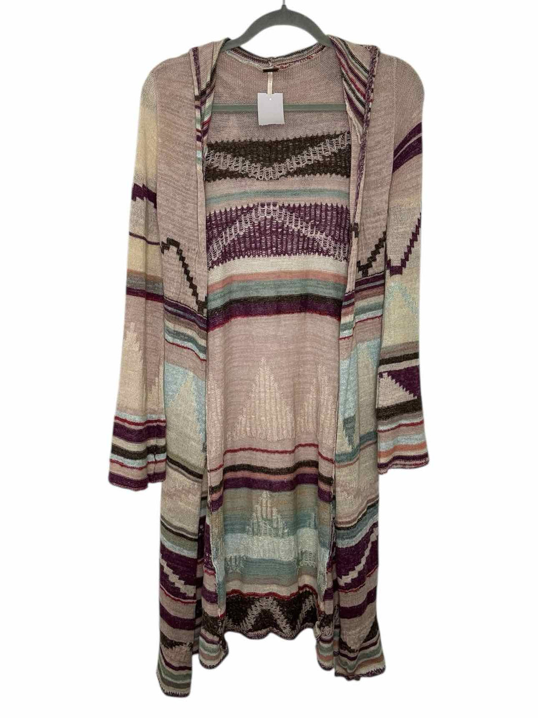 Free People Size Small Multi Pre-Owned Sweater- Ladies