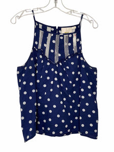 Maeve Size Medium Blue Print Pre-Owned Tank Top- Ladies