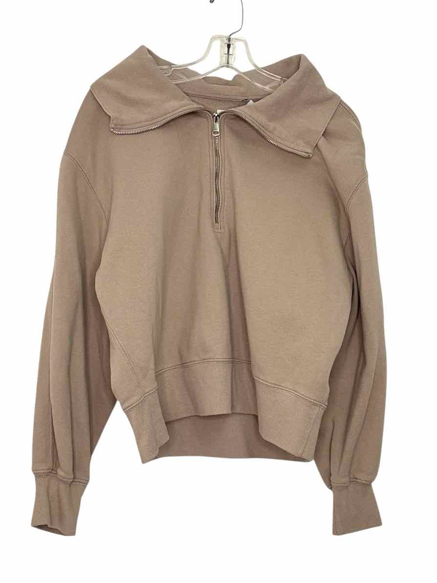 Abercrombie Size Large Beige Pre-Owned Sweatshirt- Ladies