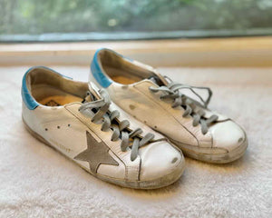 Golden Goose Size 37 White Sneaker Pre-Owned Shoes- Ladies