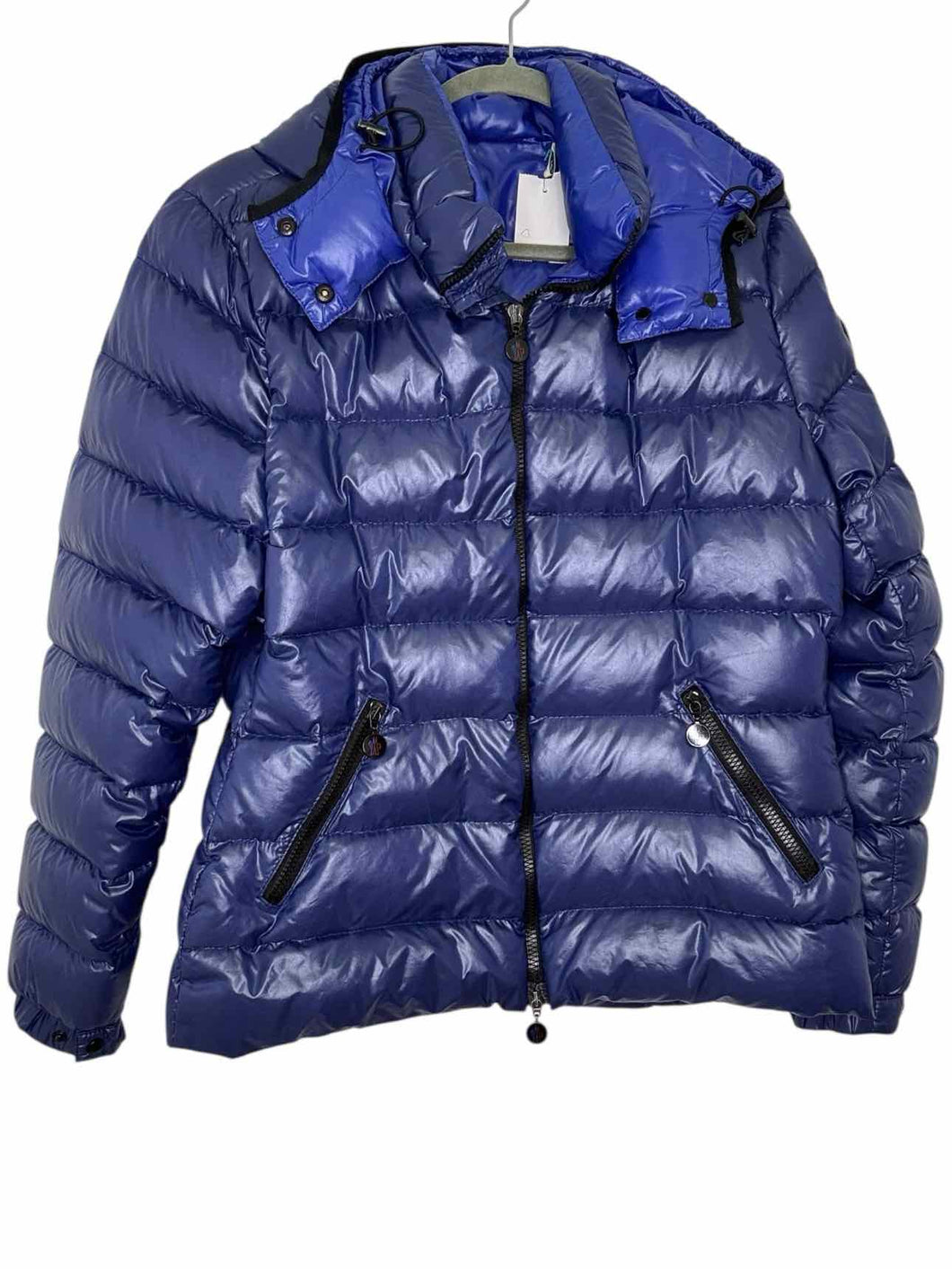 Moncler Size Large Blue Pre-Owned Jacket- Ladies