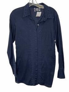 Manvi Size Medium Navy Pre-Owned Shirt- Ladies
