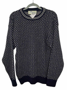 The Nautical Range Size M Navy Print Pre-Owned Sweater- Mens