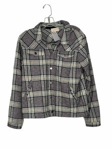 Skies Are Blue Size Small Green Plaid Pre-Owned Jacket- Ladies