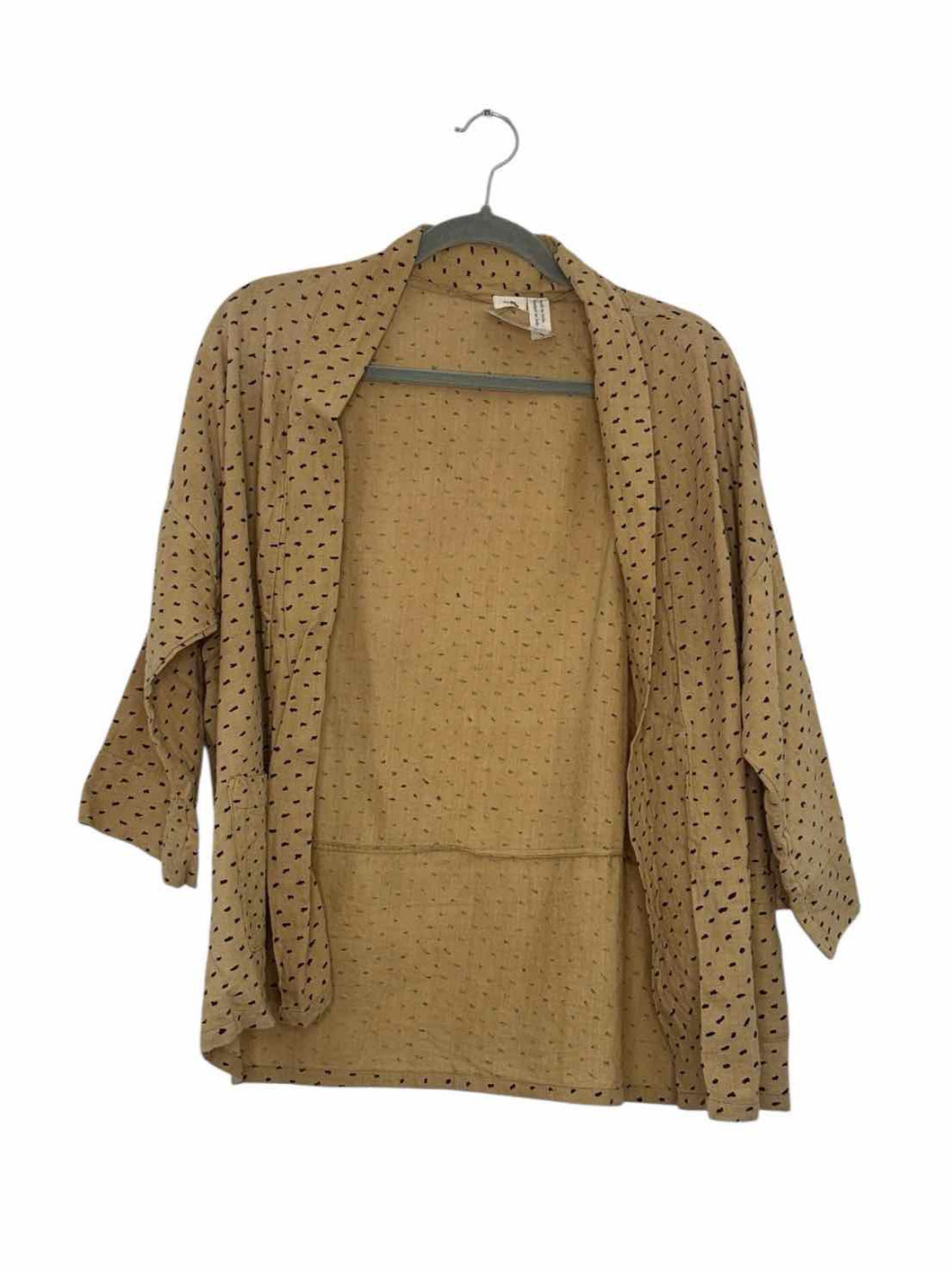 Poem Size Small Beige Print Pre-Owned Blazer/Indoor Jacket- Ladies
