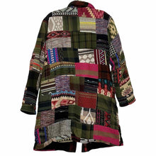 Load image into Gallery viewer, Sacred Threads Size S/M Green Print Pre-Owned Coat- Ladies
