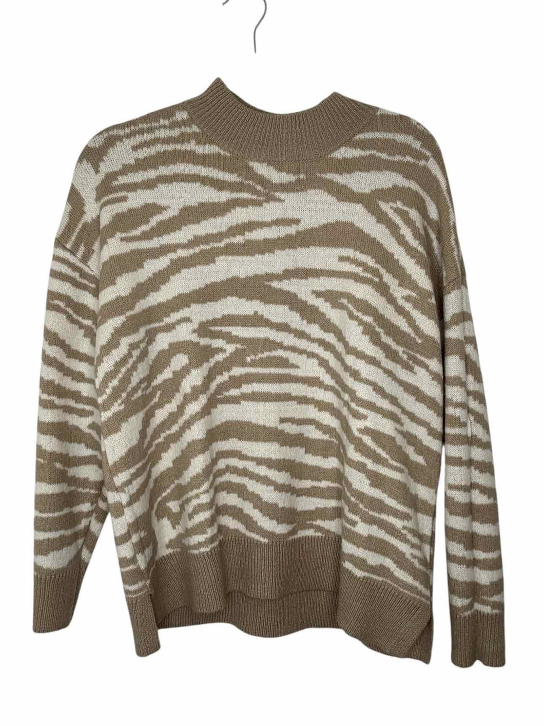 Maurices Size Large Beige Print Pre-Owned Sweater- Ladies