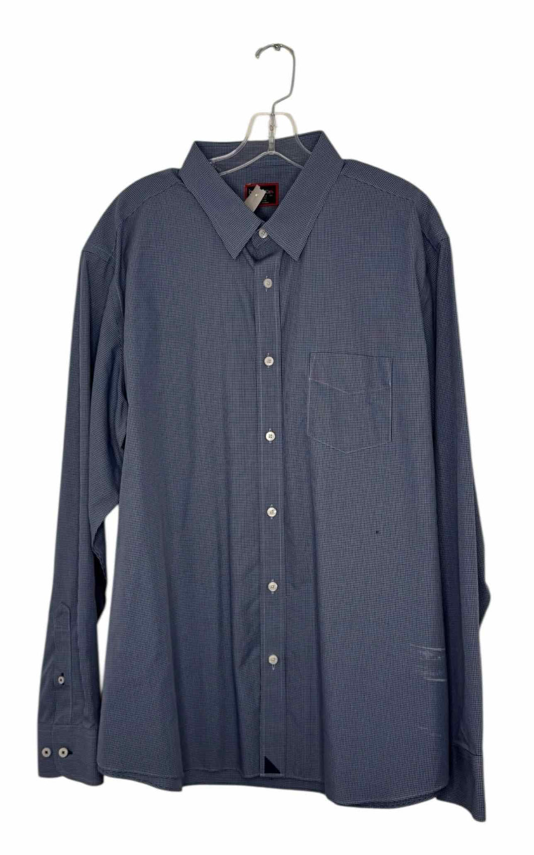 Untuckit Size XXL Navy Plaid Pre-Owned Shirt- Mens
