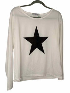 Misslook Size Medium White Pre-Owned T-Shirt- Ladies