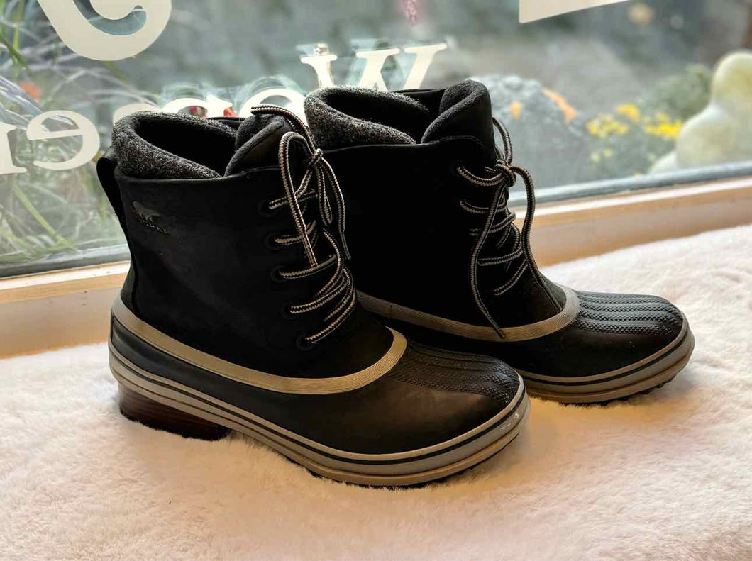 Sorel Size 9.5 Black Pre-Owned Boots- Ladies