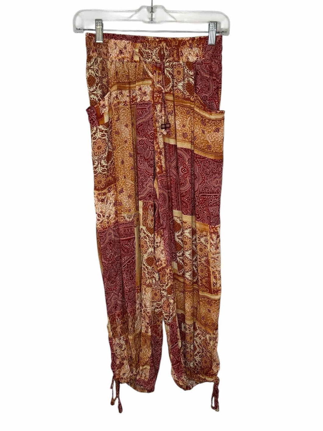 Christian Siriano Size X- Small Orange Print Pre-Owned Pants- Ladies