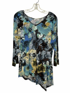 Parsley & Sage Size Medium Blue Print Pre-Owned Top- Ladies
