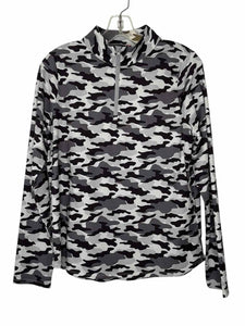Belyn Key Size Medium Grey Print Pre-Owned Pullover- Ladies