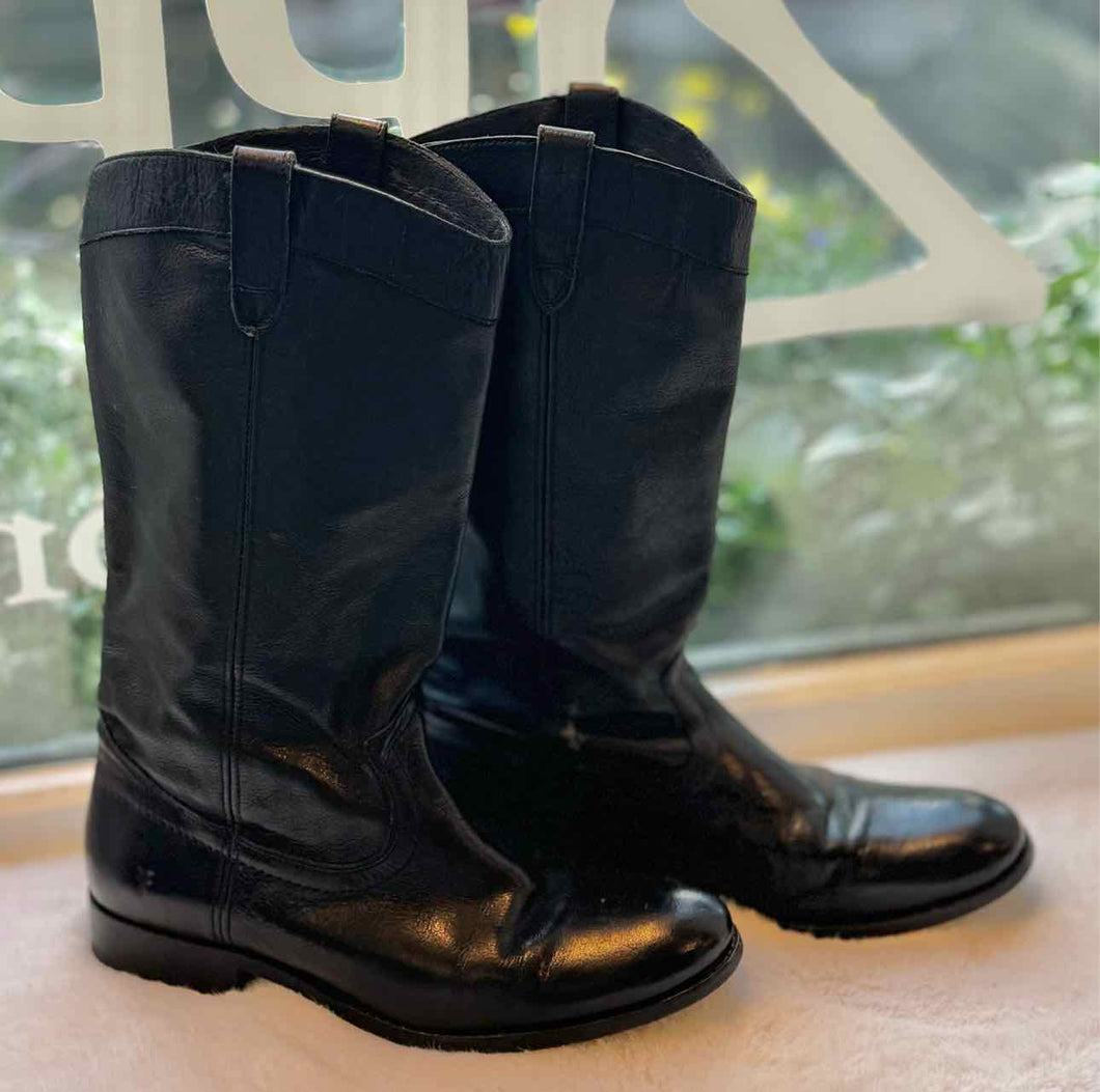 Frye Size 9 Black Pre-Owned Boots- Ladies