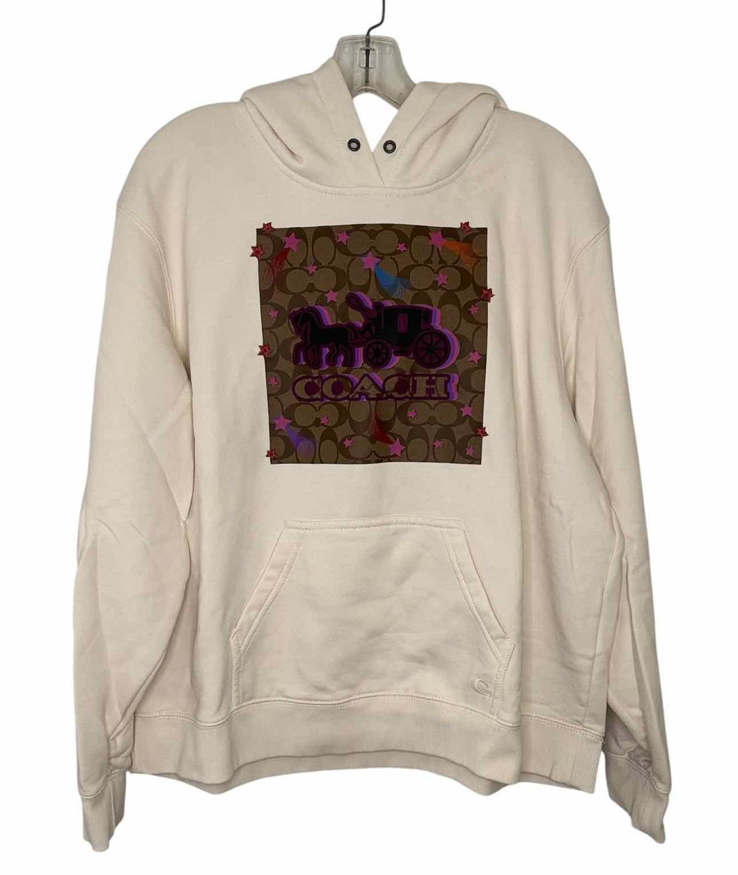 Coach Size Large Cream Pre-Owned Sweatshirt- Ladies