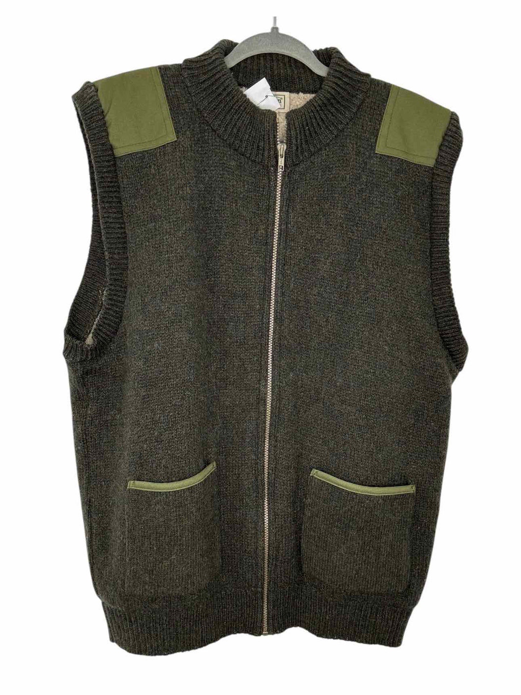 LL Bean Size L Olive Pre-Owned Vest- Mens