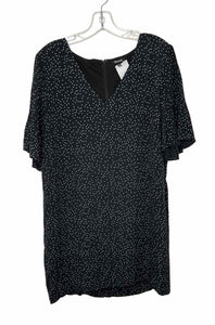Madewell Size 6 Black Print Pre-Owned Dress- Ladies