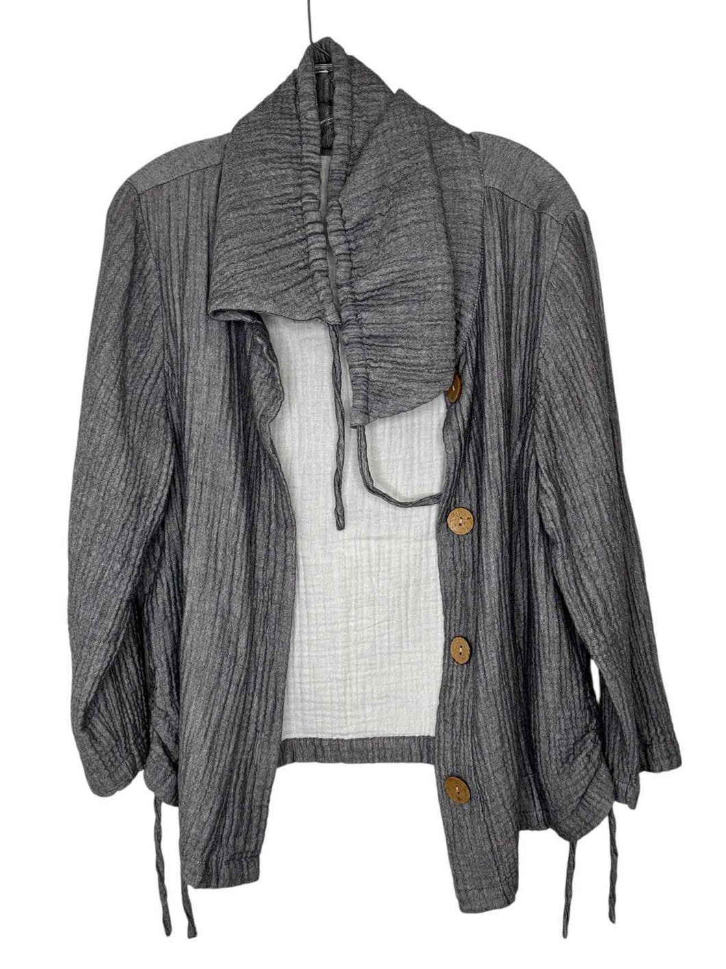 Habitat Size Medium Grey Pre-Owned Blazer/Indoor Jacket- Ladies