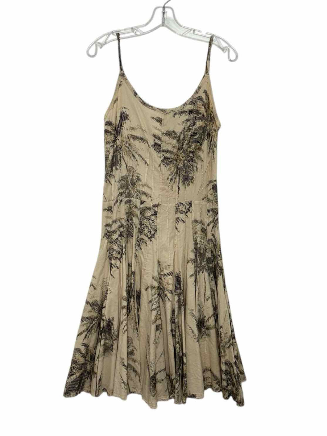 Tori Richards Size 8 Beige Print Pre-Owned Dress- Ladies