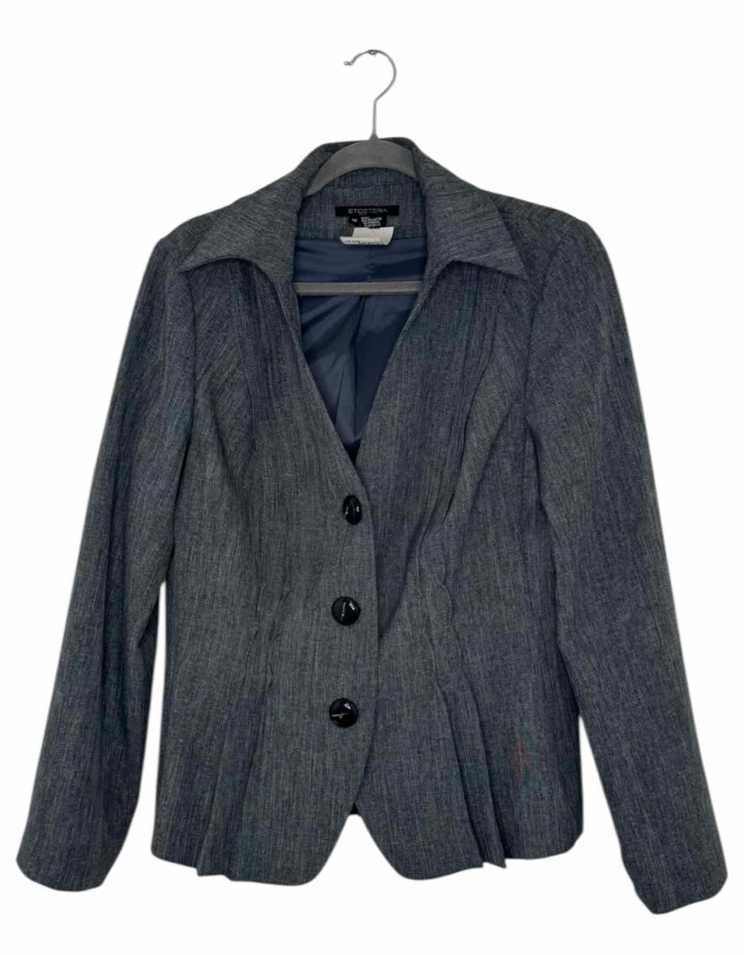 Etcetera Size 12 Blue Grey Pre-Owned Blazer/Indoor Jacket- Ladies