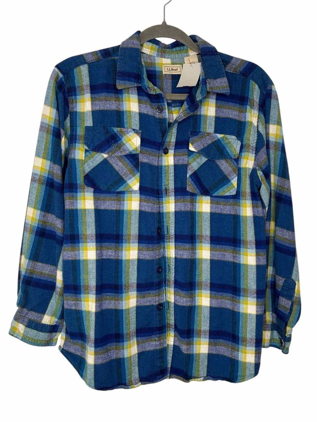 LL Bean Size Small Blue Plaid Pre-Owned Shirt- Ladies