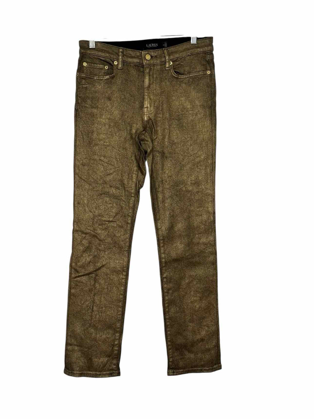 Lauren Ralph Lauren Size 6 Gold Pre-Owned Jeans- Ladies