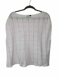 Eileen Fisher Size L/XL White Pre-Owned Sweater- Ladies
