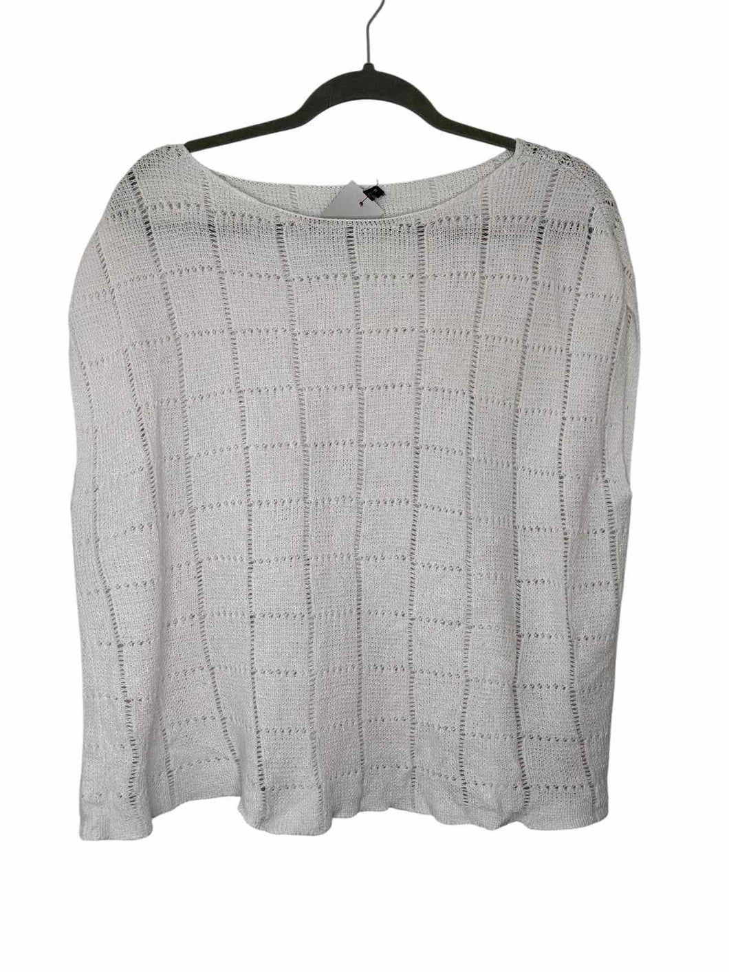 Eileen Fisher Size L/XL White Pre-Owned Sweater- Ladies