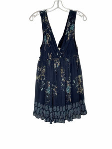 Free People Size Small Blue Floral Pre-Owned Dress- Ladies