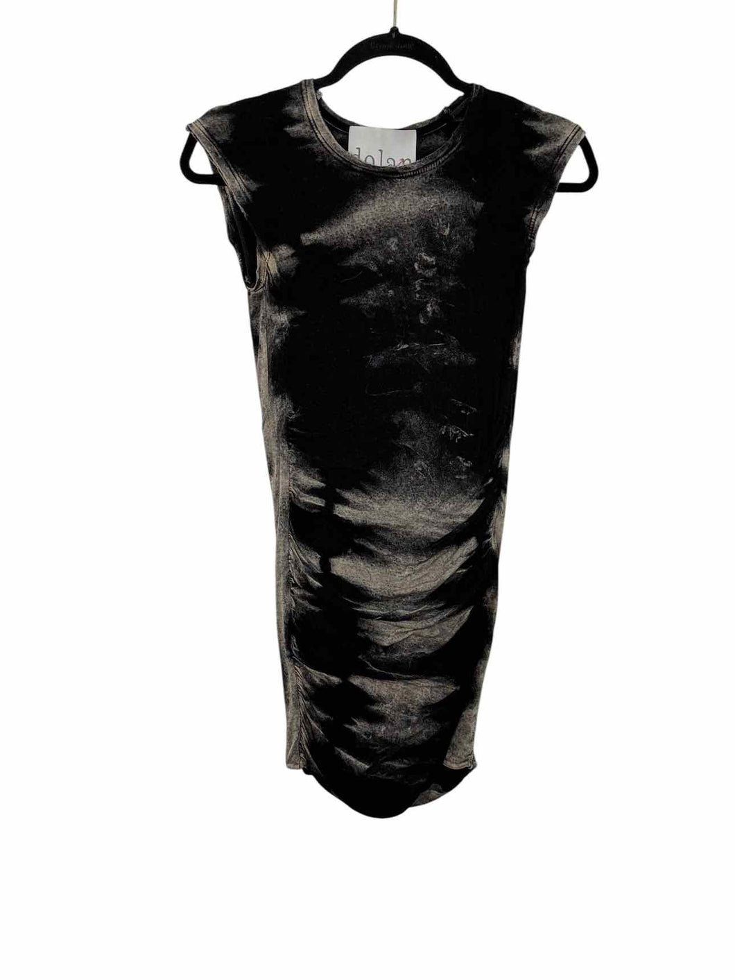 Dolan Size Medium Black Print Pre-Owned Tank Top- Ladies