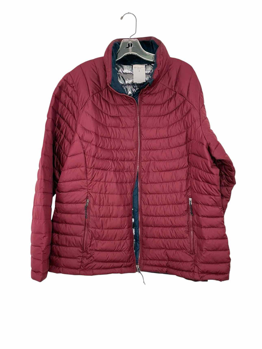 Columbia Size 1X Bur/Crm Pre-Owned Jacket- Ladies