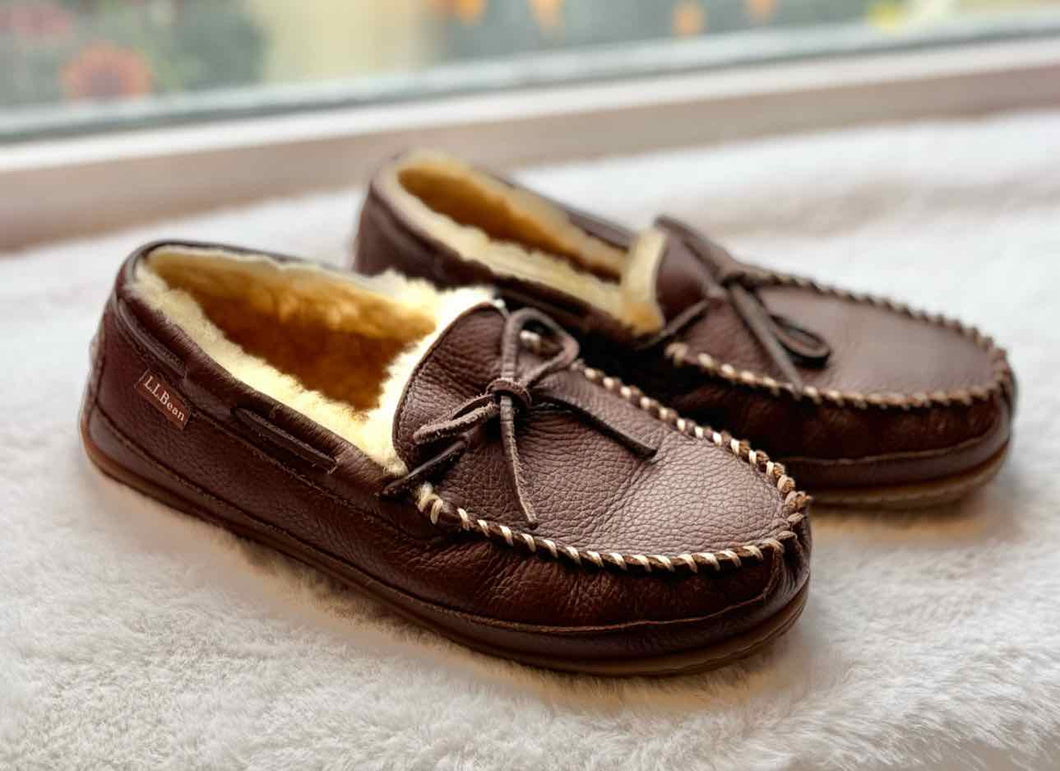 LL Bean Size 9 Brown Slipper Pre-Owned Shoes- Ladies